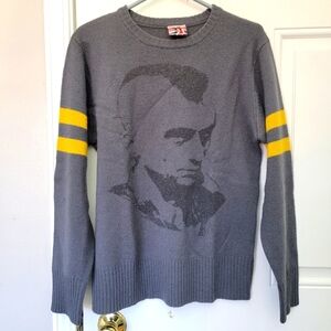 Ringspun UK Rare 100% Lambswool Taxi Driver Robert DeNiro 9 Sweater Retro Mens M